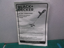Black & Decker 20V Max 12in. Straight Cordless String Trimmer LST300 Manual Only