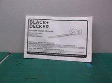 BLACK & DECKER 20-Volt Max LHT2220/CHH2220 hedge trimmer Manual Only