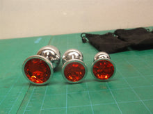 Anal Plug Set (RED) Stainless Steel ROUND Anal Plug