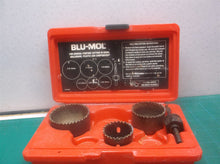 CARBON STEEL HOLE- SAW KIT TOOL E2120935 w/ Red Hard Case- missing 3 parts