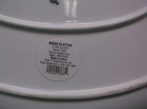 Target Threshold White Porcelain Large Oval Serving Platter 15-1/4 X 12-1/4