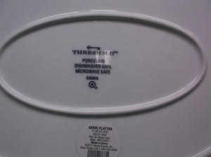 Target Threshold White Porcelain Large Oval Serving Platter 15-1/4 X 12-1/4
