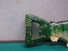 Vintage Cast Iron Bottle Opener Trout Fish Barware Green Painted