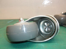 set of 2 3" swivel casters with threaded stems & nuts & gray wheels
