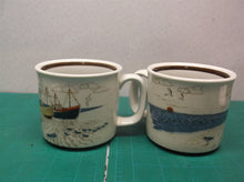 lot of 2 Beach Boat themed coffee cups