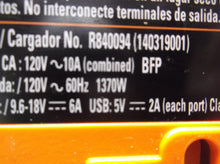 Ridgid R840094 Gen5x dual Port Sequential Charger With Dual USB Ports + Plugs