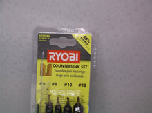 Ryobi Countersink Set, AR2008G, 4pc, #6 #8 #10 #12 Sizes,
