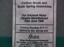 Oster 917-17 Carbon Brush & Brush Spring Assemblies