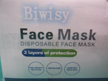 Biwisy 50pcs 3-Ply Disposable Face Mask Places Blue Masks