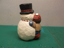 Eddie Walker Figurines Snowman kid placing Carrot ds1