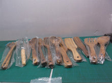 WOODEN KITCHEN UTENSILS SET WITH HOLDER NAYAHOSE 11 PC TEAK WOODEN SPOON SPATULA