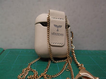 Leather Case w Chaining Durable Protective Cover for Apple AirPods 2 & 1 Khaki