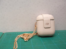 Leather Case w Chaining Durable Protective Cover for Apple AirPods 2 & 1 Khaki