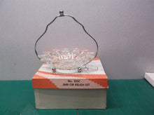 Vintage Sheffield Glass Jam Relish Serving Dish Set w/ Stand NO SPOON