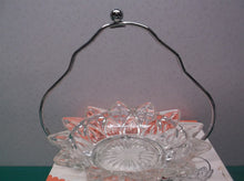Vintage Sheffield Glass Jam Relish Serving Dish Set w/ Stand NO SPOON