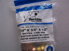 Sharkbite 25554LF Copper 4-Port Open Manifold 3/4 x 1/2 Push On