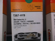 (3) GRC T387-HYB Correctable Black Ribbon Fits IBM Selectric Adler Facit Hermes