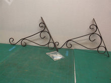 2 Iron Wall Hooks Metal Plant Hanger Hooks Bird Feeder Chimes Hooks Screws Brown