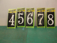 4-5-6-7-8 Hy-Ko CA-25 3-1/2 in. Reflective White Aluminum Nail-On Number