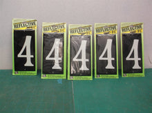 (5) #4 Hy-Ko CA-25 3-1/2 in. Reflective White Aluminum Nail-On Number