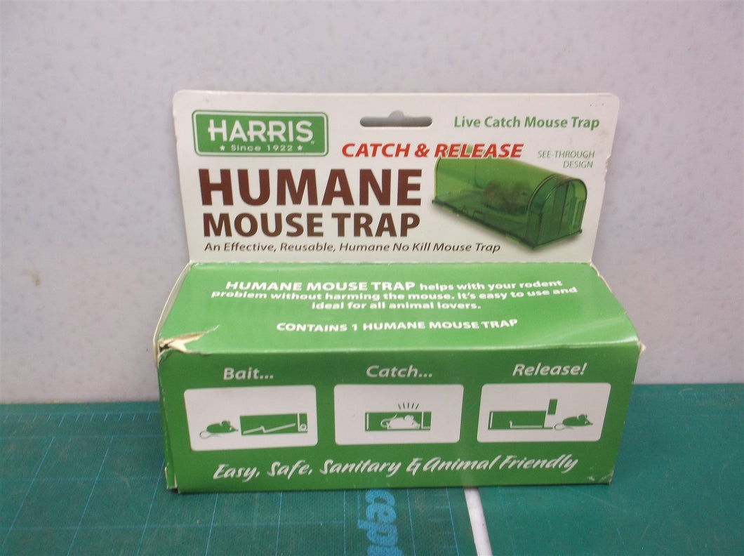 NEW HARRIS Humane Mouse Trap, Catch and Release reusable no kill mousetrap