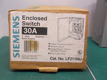 Siemens LF211NU 30A 120/240V 240W 10,000 AIC 2-Pole 3-Wire Fusible Safety Switch