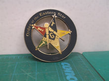Order of The Eastern Star Masonic Car Emblem Square Cut-Out Metal Auto Decal