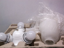 Hampton Bay White Alabaster Glass LED Ceiling Fan Light Kit 1001352568