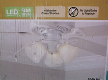 Hampton Bay White Alabaster Glass LED Ceiling Fan Light Kit 1001352568