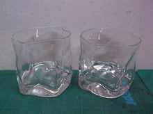 irregular whiskey Glasses Stylish 10 OZ (2) Thick Bottom Old Fashioned Drinking