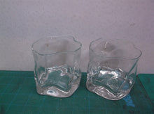 irregular whiskey Glasses Stylish 10 OZ (2) Thick Bottom Old Fashioned Drinking