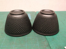 2 Cast Iron Tea Cup Teacup/Black Hobnail