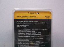 btf2w Cadet Double Pole Electric Baseboard Heater Thermostat White missing knob