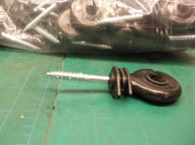 100Pcs Black Electric Fence Insulator Screw-in Fence Ring Post Wood Insulator