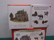 Liberty Falls John T Boone's Home AH153 1998 and Pewter Figures