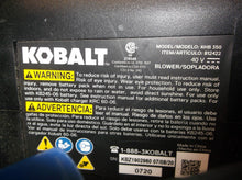 Kobalt Leaf Blower KHB 350-06 40V Tool Only sn: kbz1902960 07/08/20