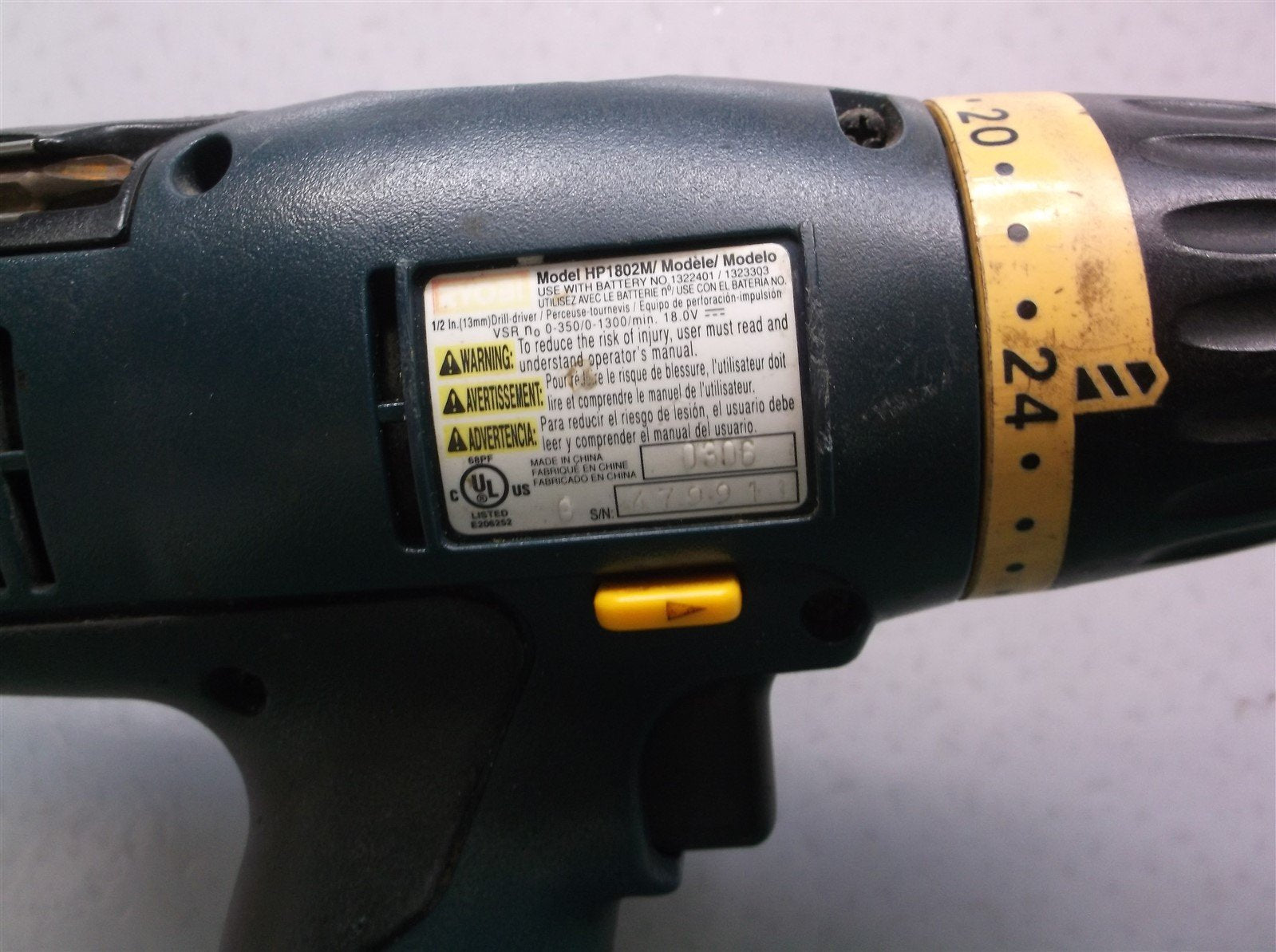 Ryobi outlet model hp1802m