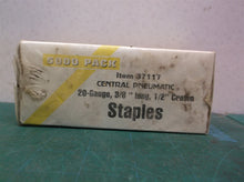 Central Pneumatic Contractor Series 5000 Piece 3/8x 1/2" Crown 20 Gauge Staples