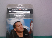Swiss Gear Luggage Travel Pillow with Pouch Inflatable, Black &