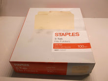 718103029223 Staples 3 Tab Manila Letter 30% Recycled File Folders 100 Ct