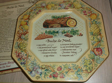 Avon Hospitality Sweets Recipe Plate Buche de Noel 1982 Tin