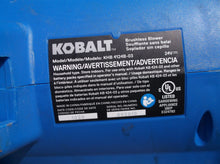 Kobalt 24V MAX Cordless Brushless Leaf Blower KHB4124B-03 ( tool only) sn 002010
