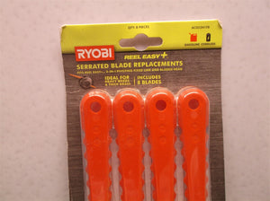 RYOBI Fixed String Trimmer Head Blade Replacement Heavy Duty Serrated 8 Pack