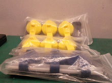 replaceable 9 6 yellow 3 blue wide mouth lids for hydro flask *missing 1 straw*