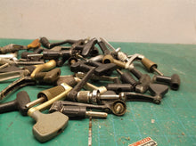 lot of 24 small reel handles with shaft