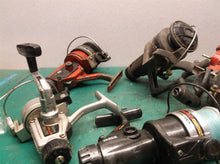 lot of 9 misc. fishing reels 5 working 4 for parts