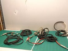 assorted lot of 8 misc 1/4 to 1/4 mono cables