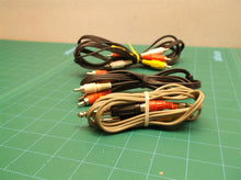 lot of 2 assorted 3 channel male rca to male rca with 1 2 channel male to male r
