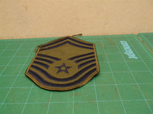 US Air Force Senior Master Sergeant Rank Subdued Chevron Patch dark green and