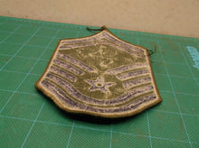 US Air Force Senior Master Sergeant Rank Subdued Chevron Patch dark green and